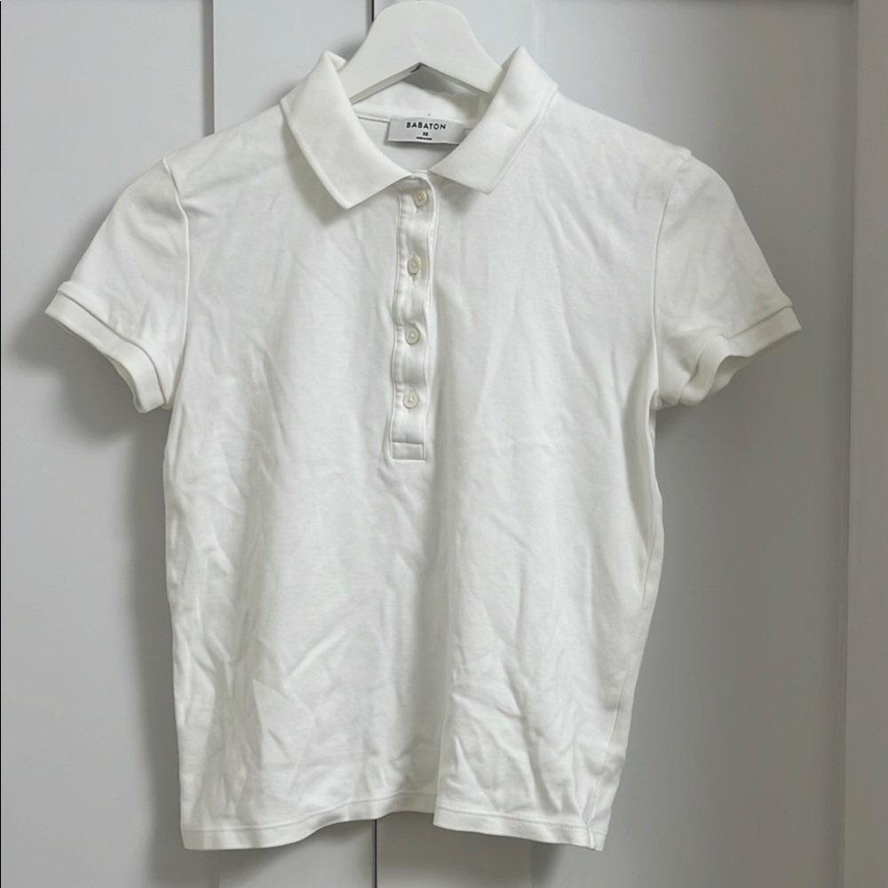 Aritzia White Women's Polo Shirt